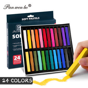 Panwenbo 12/24/36 colori Non tossici gesso morbido pastelli forniture d'arte artista bastone gesso pastello per bambini artista pittura - Product Image 1