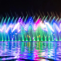 Fontaine musicale programmable DEWY 2026 la plus récente, écran en acier inoxydable 304 pour la décoration de piscines et lacs extérieurs
