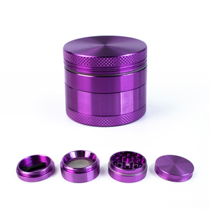 Archibald New Design Smoking Accessories <b>Grinder</b> Aluminum Blue 4 Layers 50mm Metal Leaf <b>Grinder</b> Manual - Product Image 1