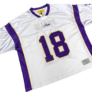 Maillot de football en maille personnalisé, broderie de logo, conception d'impression, chemises de football à séchage rapide pour les fans américains - Product Image 3