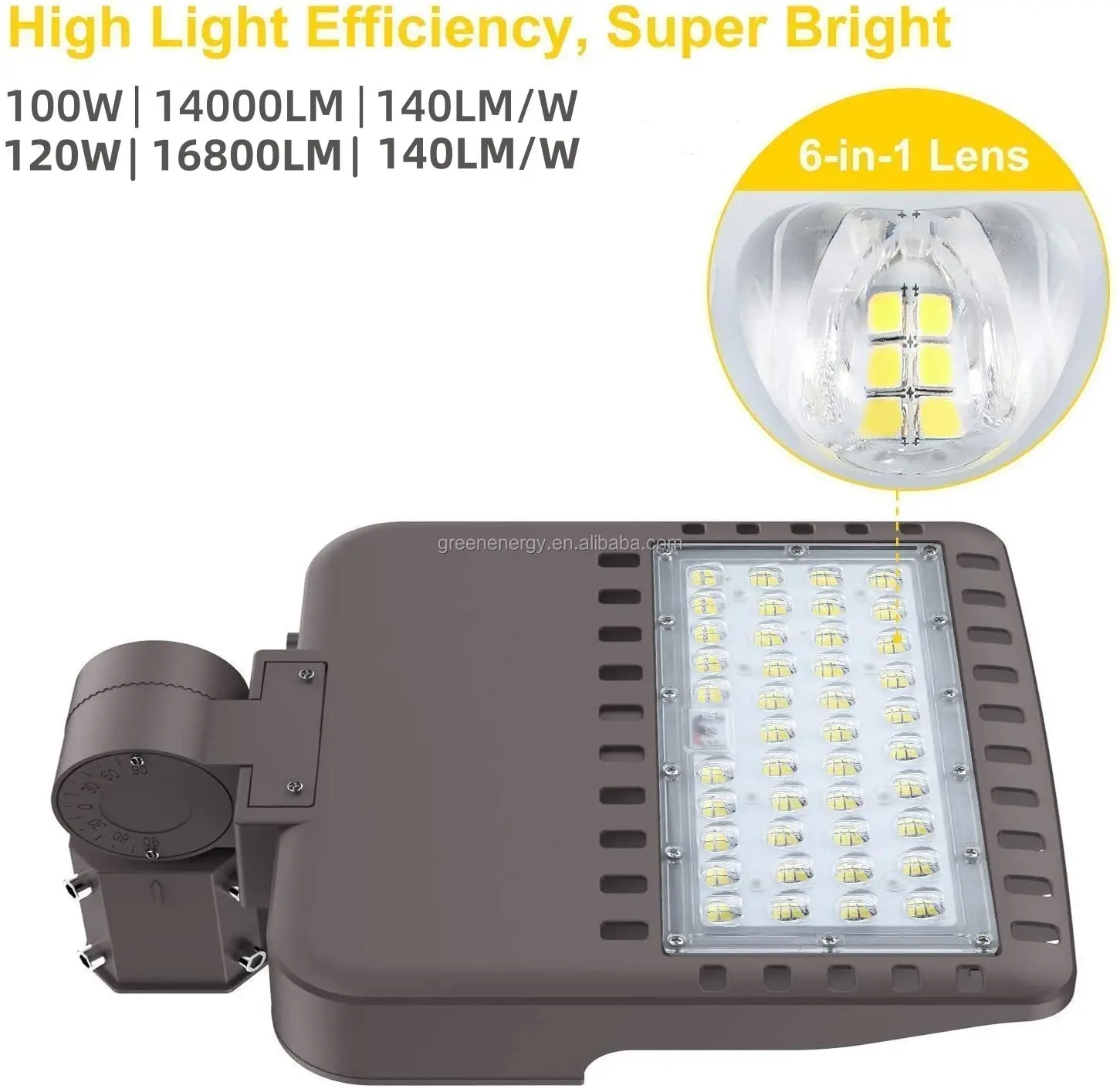 ไฟ LED Shoebbox พื้นที่ 60w 80w 100W 120W ไฟถนน led IP66 ETL รับประกัน 5 ปี