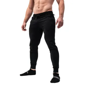 Al por mayor personalizado Mens blanco gimnasio pantalones A7 camisetas de los hombres Tapered Fitness tecnología Joggers de felpa