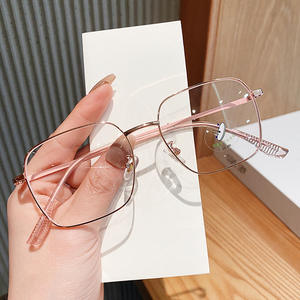 Nouvelles lunettes anti-lumière bleue à monture carrée pour femmes, monture entière en métal peint, verres en ac, style coréen, lunettes populaires en ligne - Product Image 4