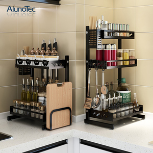3 niveles de gran espacio Saver tarro de almacenamiento de acero inoxidable estante de la especia estante organizador de cocina - Product Image 4