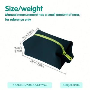 Grande trousse de maquillage pour femme en silicone, résistante à l'eau, avec poignée souple, motif bonbons, pour voyage, fermeture éclair - Product Image 5