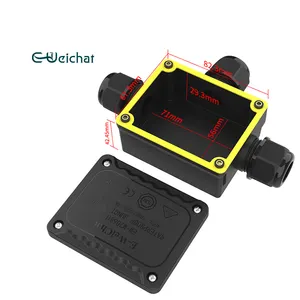 E-Weichat T-Type IP68 Plastic Waterproof Electrical Junction Box Enclosure Box Waterproof Cable Junction Box