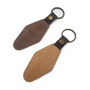 Portachiavi in legno portachiavi in legno con incisione Logo Laser personalizzato portachiavi in legno inciso personalizzato