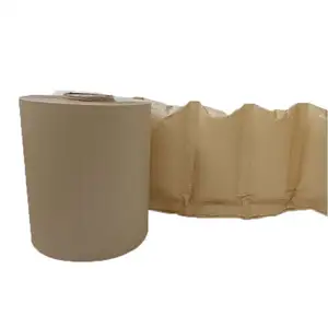 1 Roll Wrap Filled Products Brown Color Kraft Cushion Buffer Paper Bag China For Customized Wood Pulp Craft Paper