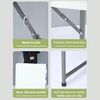 Mobilier d'extérieur pliable en plastique-pour pique-nique de camping Table basse de voyage pour repas en plein air et café