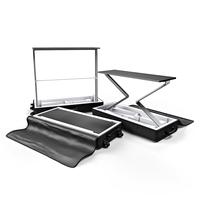 Table d'exposition portable personnalisée JiongChang, comptoir pliable pour salon professionnel, stand pop-up avec éclairage LED