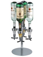 Support de distributeur de bière et de liqueur rotatif en acier inoxydable montable, 6 bouteilles rotatives, distributeur de boissons de bar, support de distributeur de vin
