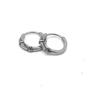 Pendientes Huggie de acero de titanio con diseño geométrico para hombres y mujeres, joyería de moda, pendientes de acero inoxidable 316, estilo sencillo - Product Image 1