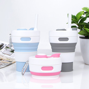 แก้วซิลิโคนพับได้แบบพกพา ปลอดสาร BPA สำหรับดื่มโดยตรง ใช้กลางแจ้ง สำหรับตั้งแคมป์และต้มน้ำ ลดราคาพิเศษ - Product Image 1