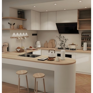 Mueble De Cocina Americana Madera Melamina Modernas Alacenas Barato Mueble De Cocina - Product Image 1