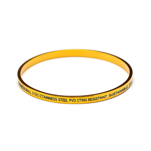 Bracelet tendance en acier inoxydable 316L plaqué or PVD, résistant et durable, accessoire de bijouterie - Product Image 2