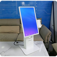 Terminal de paiement tactile 15,6 21,5 23,6 27 32 pouces, kiosque avec lecteur de code QR, imprimante 80 mm, kiosque de commande en libre-service