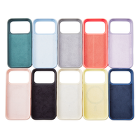 Étui de téléphone portable en silicone liquide magnétique antichoc, design luxueux, 10 couleurs, coque de téléphone portable sécurisée pour 17 16 15 14 Pro
