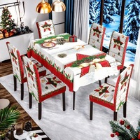 Nappe de Noël personnalisée imprimée en microfibre de polyester pour la décoration de fête à la maison
