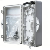 Kotak Distribusi Serat Optik FTTH 4-Core, Kotak Terminal Serat Optik 1*4 Splitter/Adapter