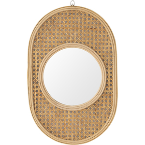 2020 Minimalism Hand Weaving Willow Wicker <strong>Mirrors</strong> Vintage Style Rattan <strong>Cane</strong> Wall Hanging Decor Round Make up <strong>Mirrors</strong> - Product Image 6