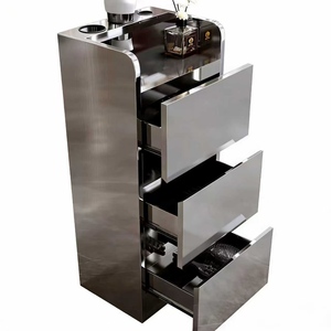 Modern Stainless Steel Hair Salon <b>Tool</b> Cabinet and Cart Commercial Salon Furniture - Product Image 1