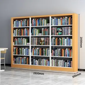 Rak buku perpustakaan logam murah rak buku grosir rak buku perpustakaan bahan logam dengan desain rak buku