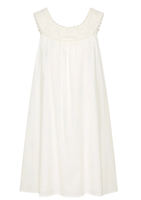 Robe d'été décontractée blanche en coton au crochet pour femme, sans manches, col en dentelle, respirante, coupe droite, taille naturelle