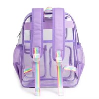 Vente chaude Gril Pvc Transparent Sac Étanche Mode Étudiant Enfants Sac À Dos Grande Capacité Mignon Bookbags