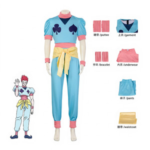 Disfraz de Hisoka, conjunto completo, talla M, azul, traje de anime para hombre de Halloween con pantalones - Product Image 1