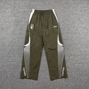 Pantalon décontracté en patchwork avec lettres brodées du logo Devil's Island pour hommes et femmes, pantalon fin pour sports de plein air <span class=keywords><strong>Corteiz</strong></span> - Product Image 4