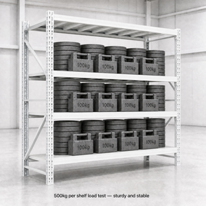 Heavy Duty Industrial Steel Shelving Rack Single Side Warehouse Storage Shelf 500kg Per Layer Adjustable Metal Racking System