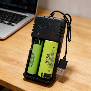 Chargeur de batterie lithium intelligent rapide <span class=keywords><strong>à</strong></span> double fente 1200 mA USB pour 26650/18650/14500/16340 avec démarrage <span class=keywords><strong>à</strong></span> zéro tension et protection contre les surcharges pour appareil photo - Product Image 3