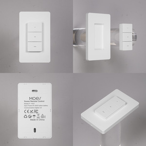 Moes Scene <b>Remote</b> Control 3 Button Zigbee Tuya Smart Wall <b>Switch</b> White Battery Operated - Product Image 2