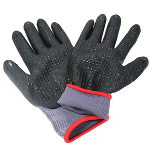 Industriële 7 oz steriele, goede <span class=keywords><strong>grip</strong></span> polyester veiligheidswerkhandschoenen, heavy duty, voor bouw, tuin en bescherming. - Product Image 1