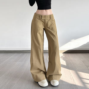 Jeans de Mezclilla de Pierna Recta para Mujer, Ecológicos, Resistentes al Viento, Casuales de Oficina, Cintura Baja, Bolsillos, Diseño Simple, Corte Holgado y Cómodo - Product Image 5