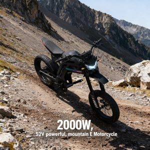 Moto tout-terrain EU OBX GT73 2000W avec batterie 52V, pneus larges, haute puissance (70 km/h), aventure en montagne et dans le désert - Product Image 1