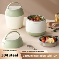 NOUVEAU ARRIVÉ Conteneur de stockage alimentaire portable Boîte à lunch en acier inoxydable 304 Pot alimentaire thermique