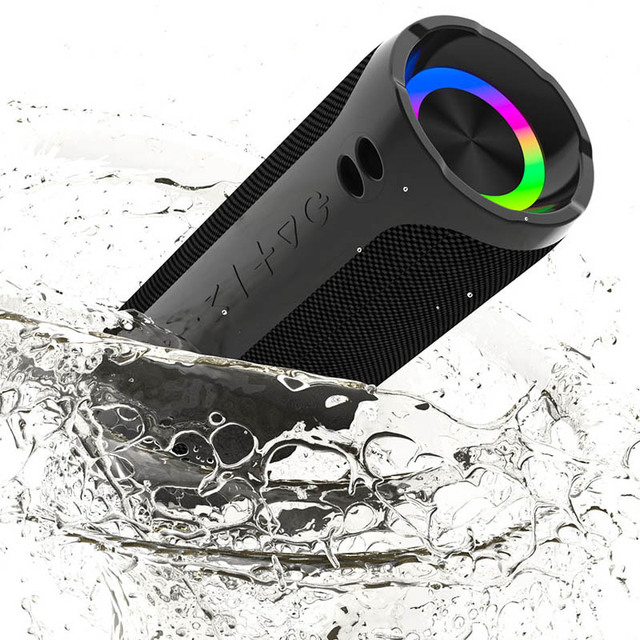 Mini Portable TWS Wireless for Bluetooth Speaker Waterproof Stereo RGB LED Lights 5W Output Power Battery Operated Made Plastic