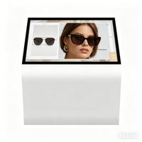 Kiosque numérique interactif inclinable de 85 pouces à haute luminosité, avec système d'exploitation Android/Windows, indice de protection IP55, sur pied, compatible CMS