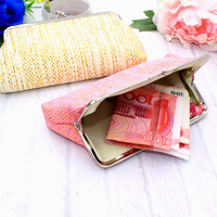Logo Kustom 6 Inci Kantong Koin Dompet Wanita Kunci Tas Kosmetik Gesper Tas Clutch Gesper Penutupan Snap Tas Lipstik Retro