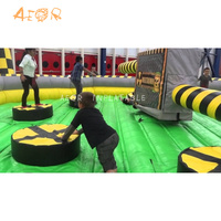 Pista de Obstáculos Inflable Wipeout, Juego Inflable Meltdown, Máquina de Obstáculos Giratorios, Juegos Inflables