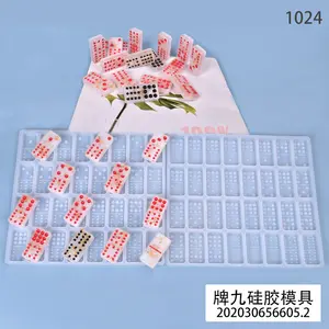 Diy Crystal Lijm Mold Domino Self-Made Persoonlijkheid Creatie Een Paar Kaart Negen Card Silicone Mold