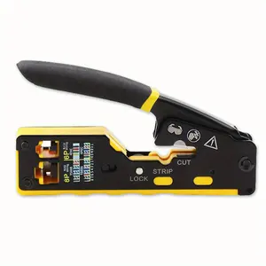 Multi funzione Cat5e Cat6 Cat7 Crimper Rj11 Rj12 Rj45 passa attraverso la rete cavo pinza strumento di crimpatura