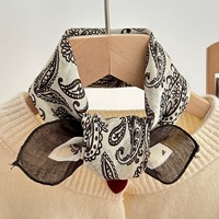 2026 Foulard carré respirant pour femme, tendance, personnalisé, en coton doux haute performance, léger pour l'été, style bandana et mouchoir