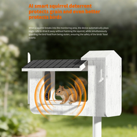 Nouvelle mangeoire à oiseaux intelligente avec caméra HD 4K, panneau solaire pour l'observation et la surveillance des oiseaux dans le jardin, reconnaissance des oiseaux par IA