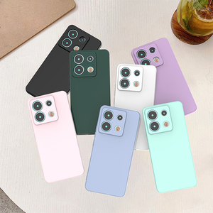 2024 diseño personalizado para <span class=keywords><strong>Xiaomi</strong></span> Redmi Note 13 Pro 5G funda brillante lente protectora suave sensación de piel silicona TPU funda de teléfono - Product Image 1