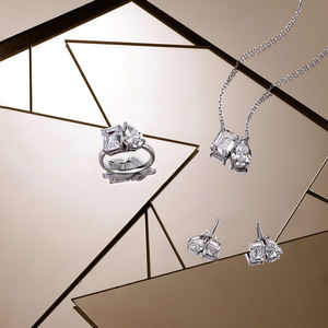 Anelli di Fidanzamento e Promessa in Argento S925 con Zirconia Simulata 5A 8A, Design Personalizzato Elegante e di Bellezza Indefinita - Product Image 2