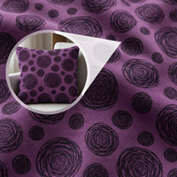 Tissu en popeline de coton imprimé à spirales dessinées à la main pour chemin de table, serviette, set de table OEM ODM