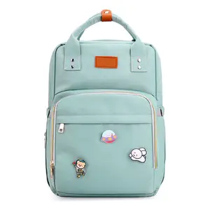 Amiqi Custom Fashion Hot Sale Diaper Bags Nappy Wet Bag Fabric Diaper Bag Light Diaper Backpack