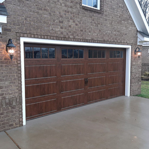 Porte de <span class=keywords><strong>garage</strong></span> sectionnelle automatique antivol, isolée thermiquement, en <span class=keywords><strong>bois</strong></span> massif, aspect noyer, 16x8, <span class=keywords><strong>double</strong></span> porte de <span class=keywords><strong>garage</strong></span> - Product Image 2